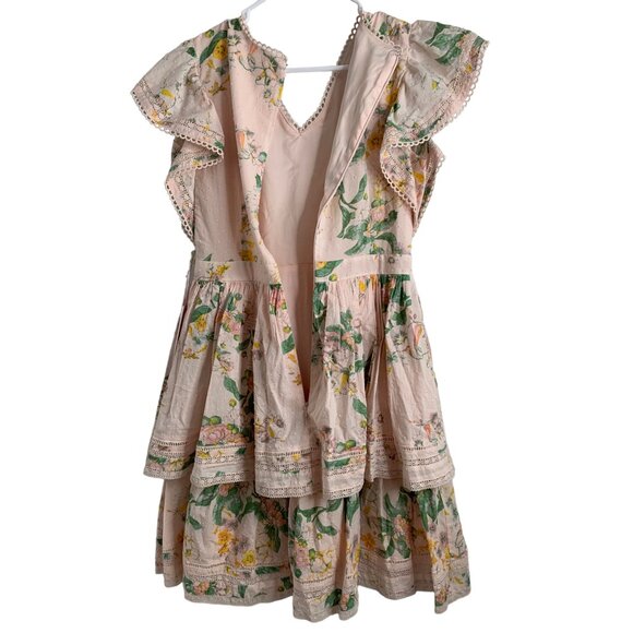 Sold Out Rachell Parcell Tiered Ruffle Sleeve Dot Floral Dress Size M NWT 7150 - Picture 12 of 15